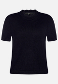 Kurzarmpullover  mit Wellensaum  / Vorderseite