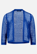 Grobstrickjacke mit Lochmuster / Vorderseite