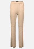 Kunstlederhose Flared aus Velour / Vorderseite