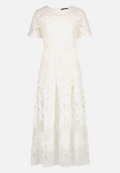 Spitzenkleid Maxi mit kurzen Ärmeln / Vorderseite