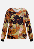 Oversize-Bluse mit Rippbündchen / Vorderseite