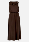 Midikleid  tailliert mit Wasserfallausschnitt  / Vorderseite