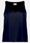 Satin-Bluse mit V-Ausschnitt / Vorderseite