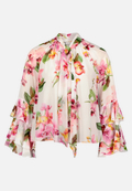 Chiffonbluse mit Volant / Vorderseite