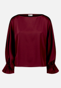 Satin-Bluse mit Fledermausärmeln / Vorderseite