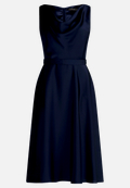 Cocktailkleid mit Wasserfallausschnitt / Vorderseite
