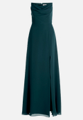 Abendkleid mit Wasserfallausschnitt / Vorderseite