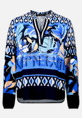 Longbluse mit Stehkragen / Vorderseite