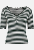 Shirt gestreift mit Raffung / Vorderseite