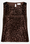 Pailletten-Top im Glitzer-Look / Vorderseite