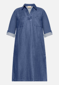 Jeanskleid mit Kragen / Vorderseite