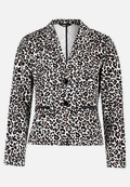 Kurzblazer mit Animalprint / Vorderseite