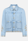 Jeansjacke mit Stickerei / Vorderseite