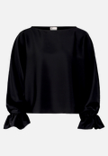 Satin-Bluse mit Fledermausärmeln / Vorderseite