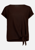 Halbarm-Shirt mit Schleifenknoten / Vorderseite