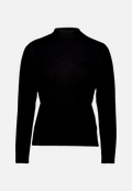 Feinstrickpullover mit hohem Kragen / Vorderseite