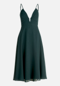 Chiffonkleid mit V-Ausschnitt / Vorderseite