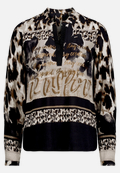 Longbluse mit Stehkragen / Vorderseite