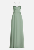 Abendkleid mit Wasserfallausschnitt / Vorderseite