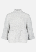 Strick-Cardigan mit Reißverschluss / Vorderseite