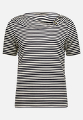 Ringelshirt mit Raffung / Vorderseite