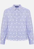 Bluse mit Streifen und Stickerei / Vorderseite