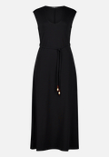 Jerseykleid  Maxi mit Bindegürtel / Vorderseite