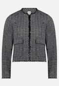 Jerseyjacke mit Fransen / Vorderseite