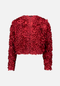 Bolero-Jacke mit 3D Blumen / Vorderseite