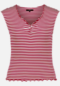 Top  gestreift mit Raffung  / Vorderseite