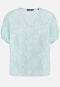 Shirt mit Blumen-Stickerei / Vorderseite