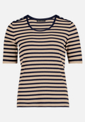 Basic Shirt mit Rippenstruktur / Vorderseite