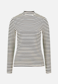 Ringelshirt mit Stehkragen / Vorderseite