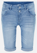 Jeans-Shorts mit Stickerei / Vorderseite