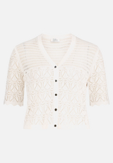 Sommer-Strickjacke mit V-Ausschnitt / Vorderseite