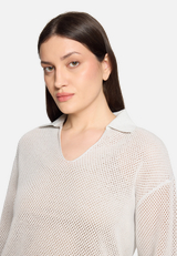 Strickpullover mit Kragen / Detailbild
