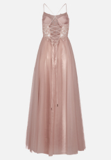 Abendkleid mit Stickerei / Rückseite