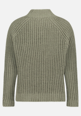 Strickpullover mit Stehkragen / Rückseite