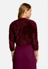 Strickbolero mit Struktur / Modellfoto Rückseite