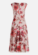 Cocktailkleid mit Print / Rückseite