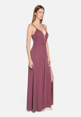 Abendkleid mit Lurexfaden / Modellfoto Vorderseite (Outfit)