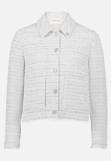 Tweedblazer mit Fransen / Vorderseite
