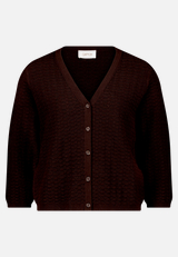 Strick-Cardigan mit V-Ausschnitt / Vorderseite