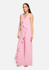 Jumpsuit mit Volant / Modellfoto Vorderseite (Outfit)