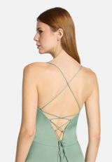 Abendkleid mit Wasserfallausschnitt / Detailbild