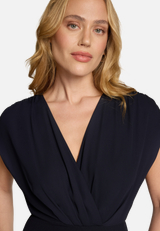 Jumpsuit Wickeloptik weites Bein / Detailbild