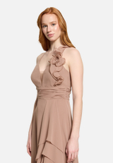 Chiffonkleid mit Volant / Detailbild