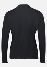 Langarm-Shirt mit Rippenstruktur / Rückseite