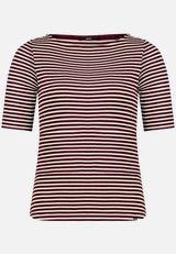 Ringelshirt  mit U-Boot Ausschnitt  / Vorderseite