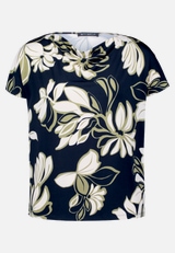 Printshirt mit Wasserfallausschnitt / Vorderseite